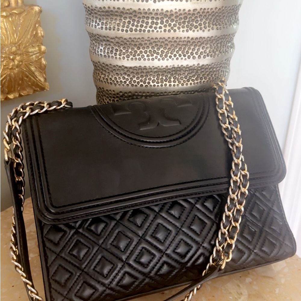 Tory Burch Black Quilted Shoulder Bag